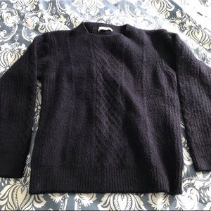 Navy Wool Blend Sweater | Uniqlo